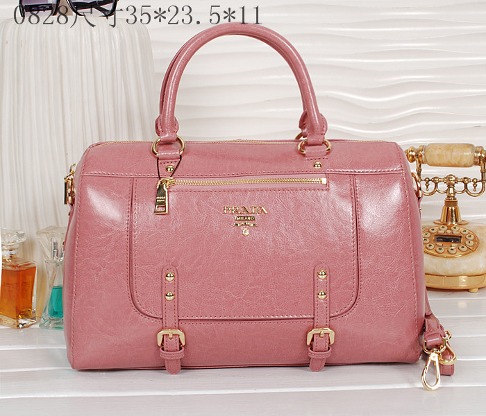 Prada borsetta in pelle rosa ciliegia 0828